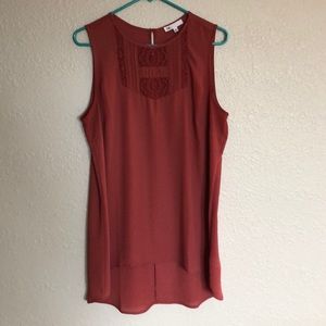 DR2 rust colored high low tunic